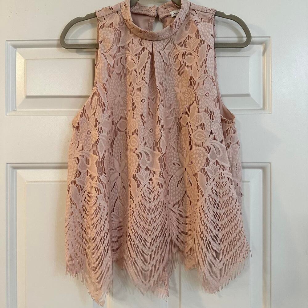 Love fire blush pink lace